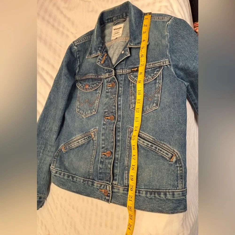 Wrangler Icons Jacket Womens Size XS Regular Fit Rigid Denim Jean Western 124WJ - Picture 12 of 16